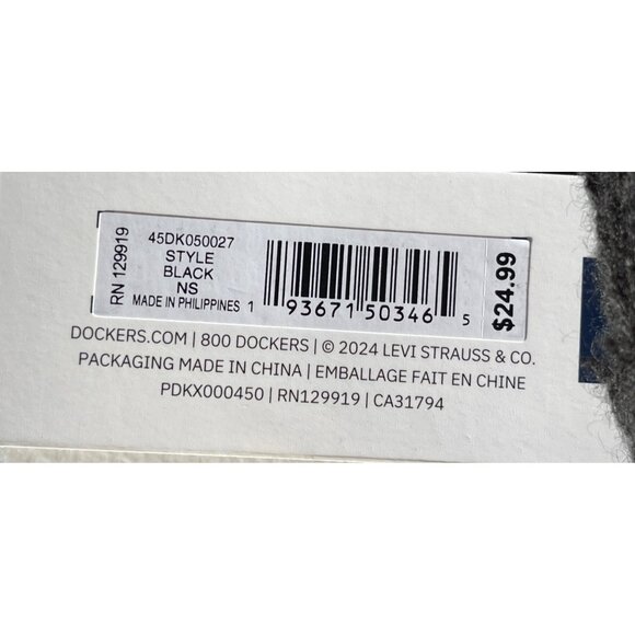 Dockers Black Knit Beanie Hat With Sherpa Lining For Warmth OS Acrylic/Polyester - Picture 6 of 7